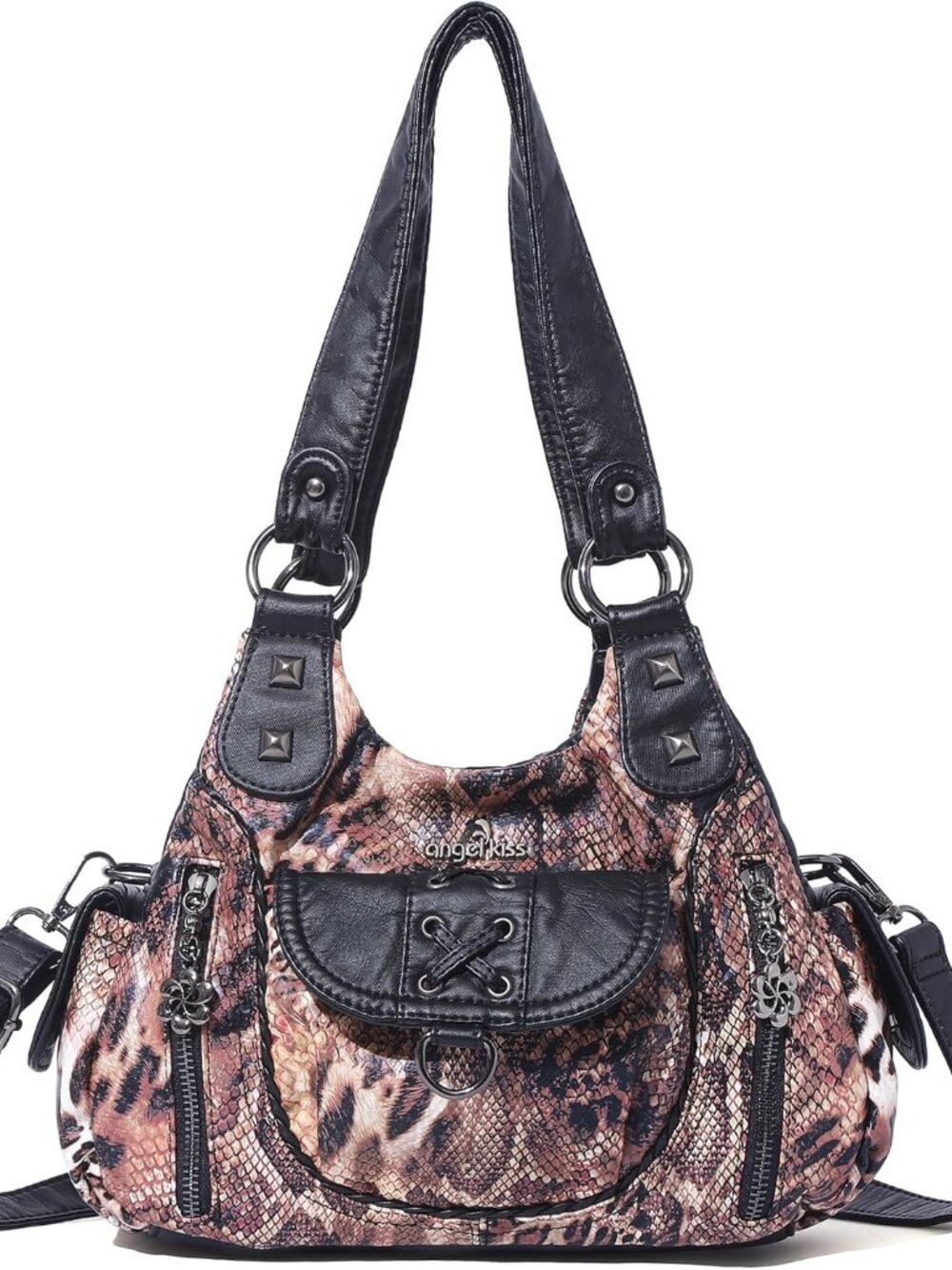 Small Purses for Women Hobo Shoulder Bags Y2K Vegan Leather Multi-Pocket Handbag